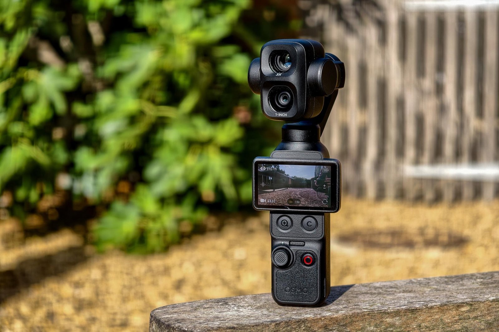 Photo of DJI Osmo Pocket 4P with the cameras facing forward.