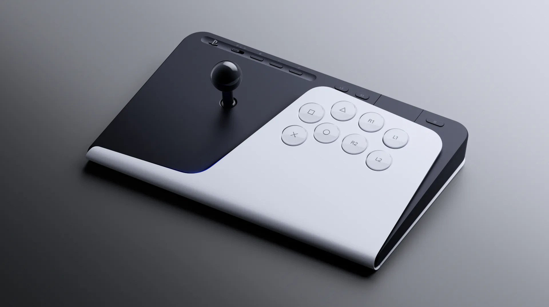 A photo of Sony’s FlexStrike fight stick for PlayStation and PC.