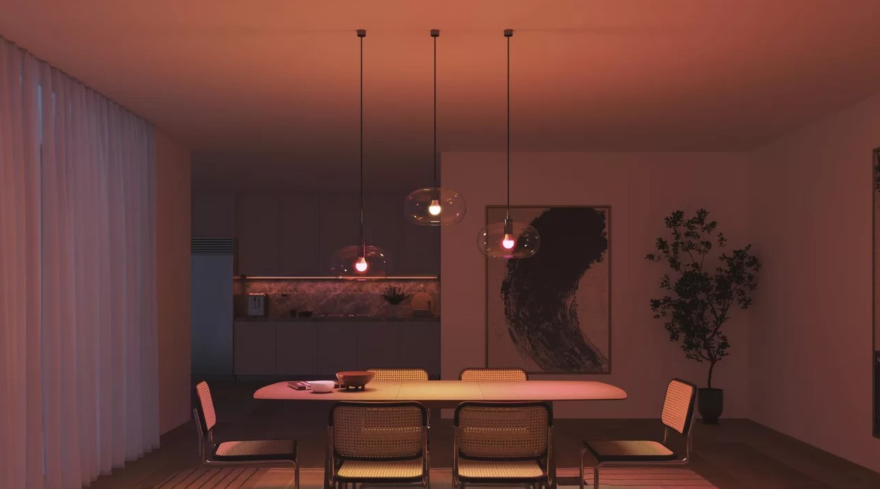 Philips Hue Essentials bulbs lighting up a home