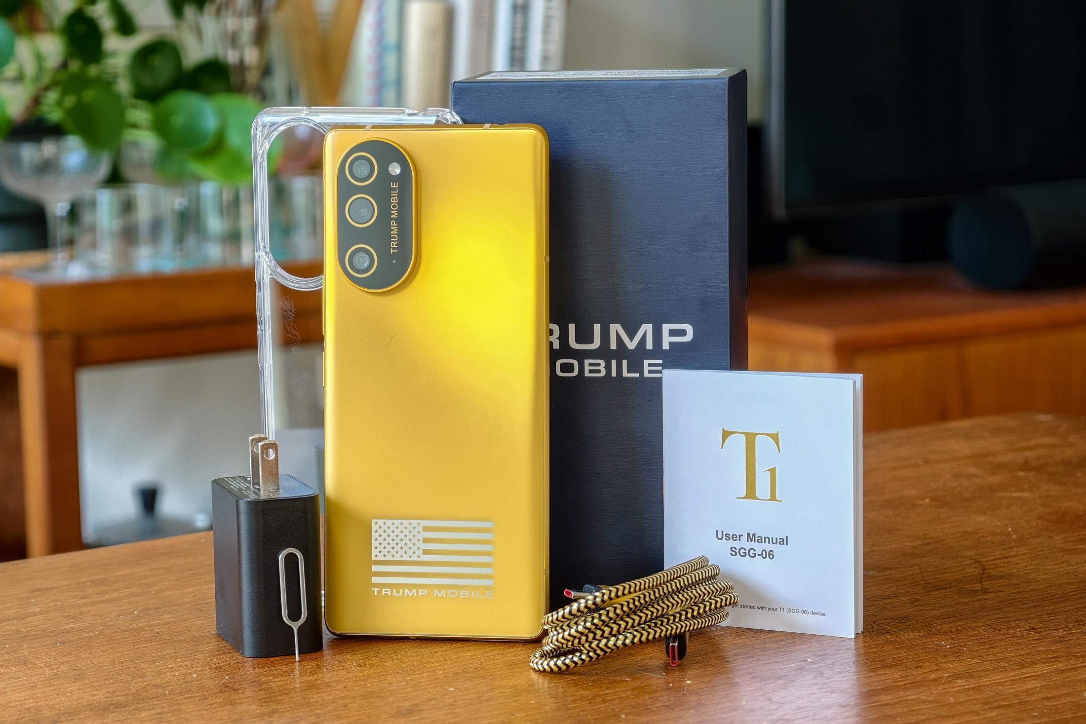 Photo of Trump Mobile T1 Phone with included accessories