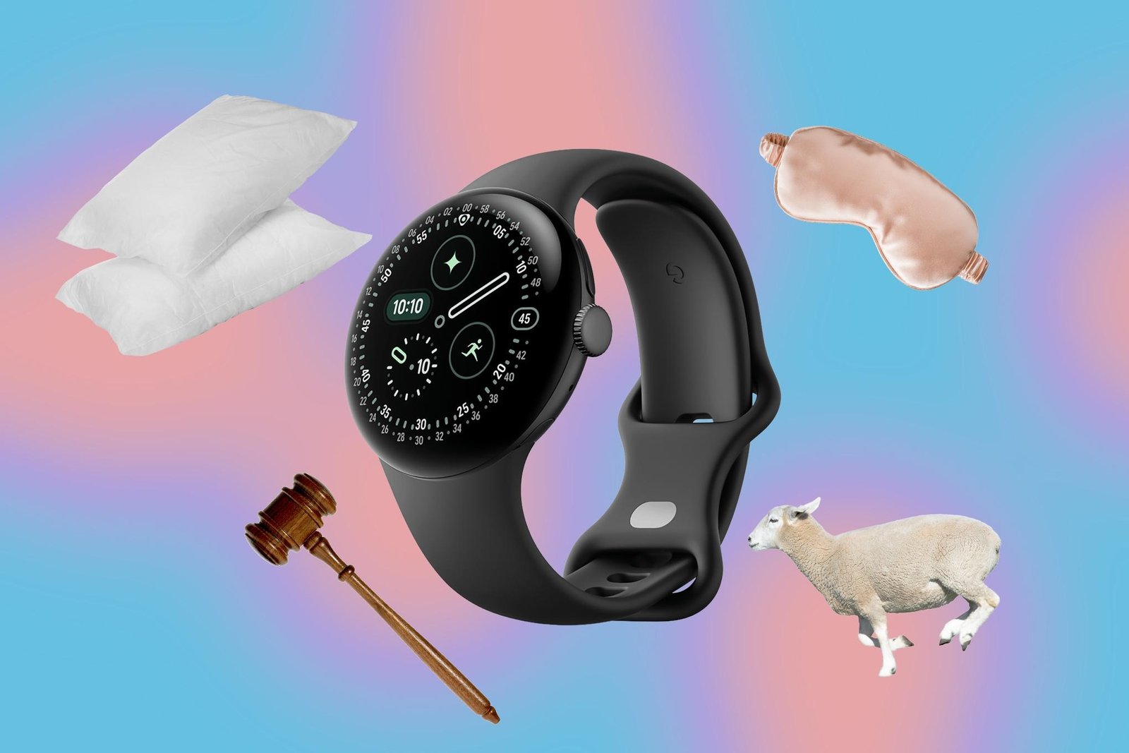 Illustration showing Pixel Watch 4.
