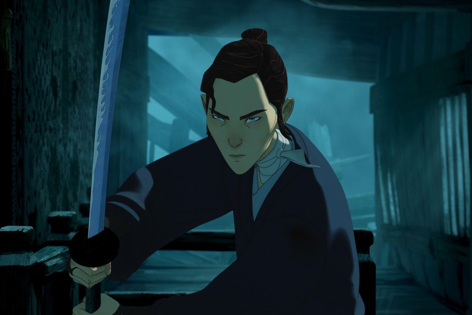 A promotional image for season two of Blue Eye Samurai.