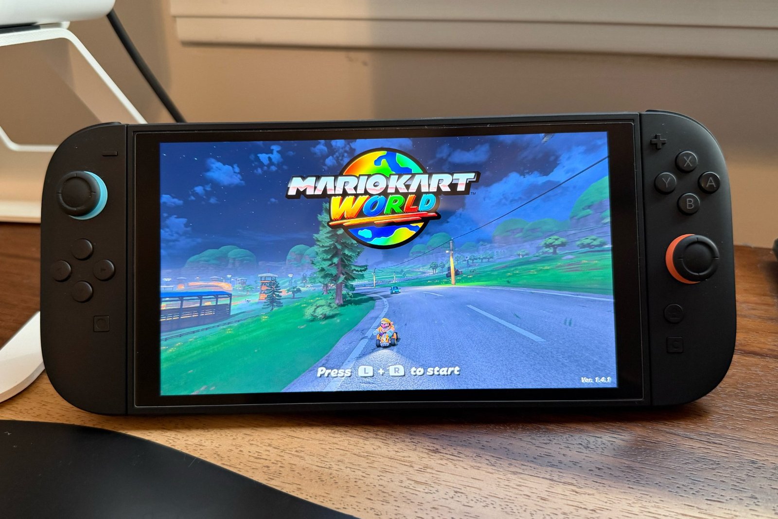The Nintendo Switch 2 playing Mario Kart World.