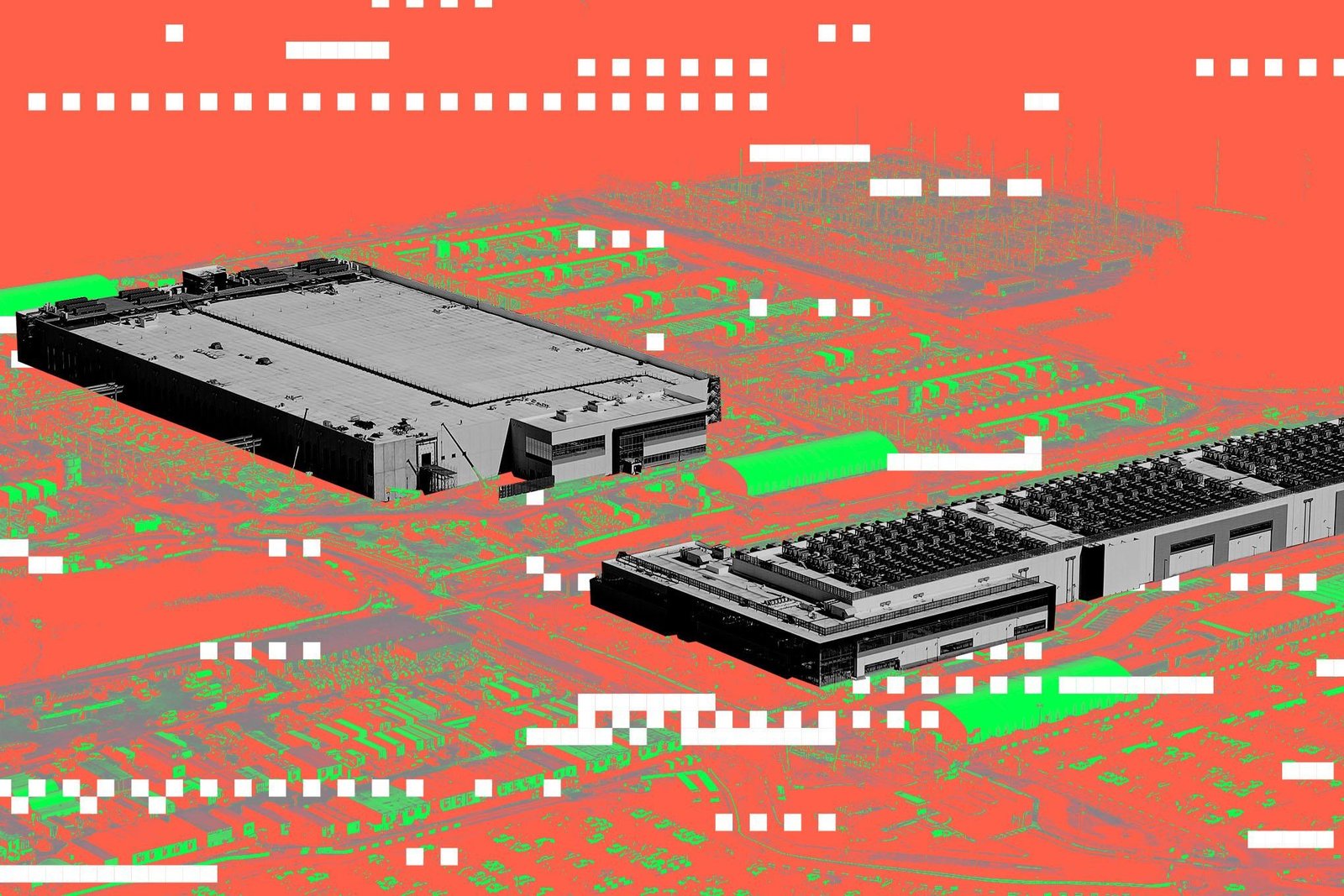 Graphic image of a data center.