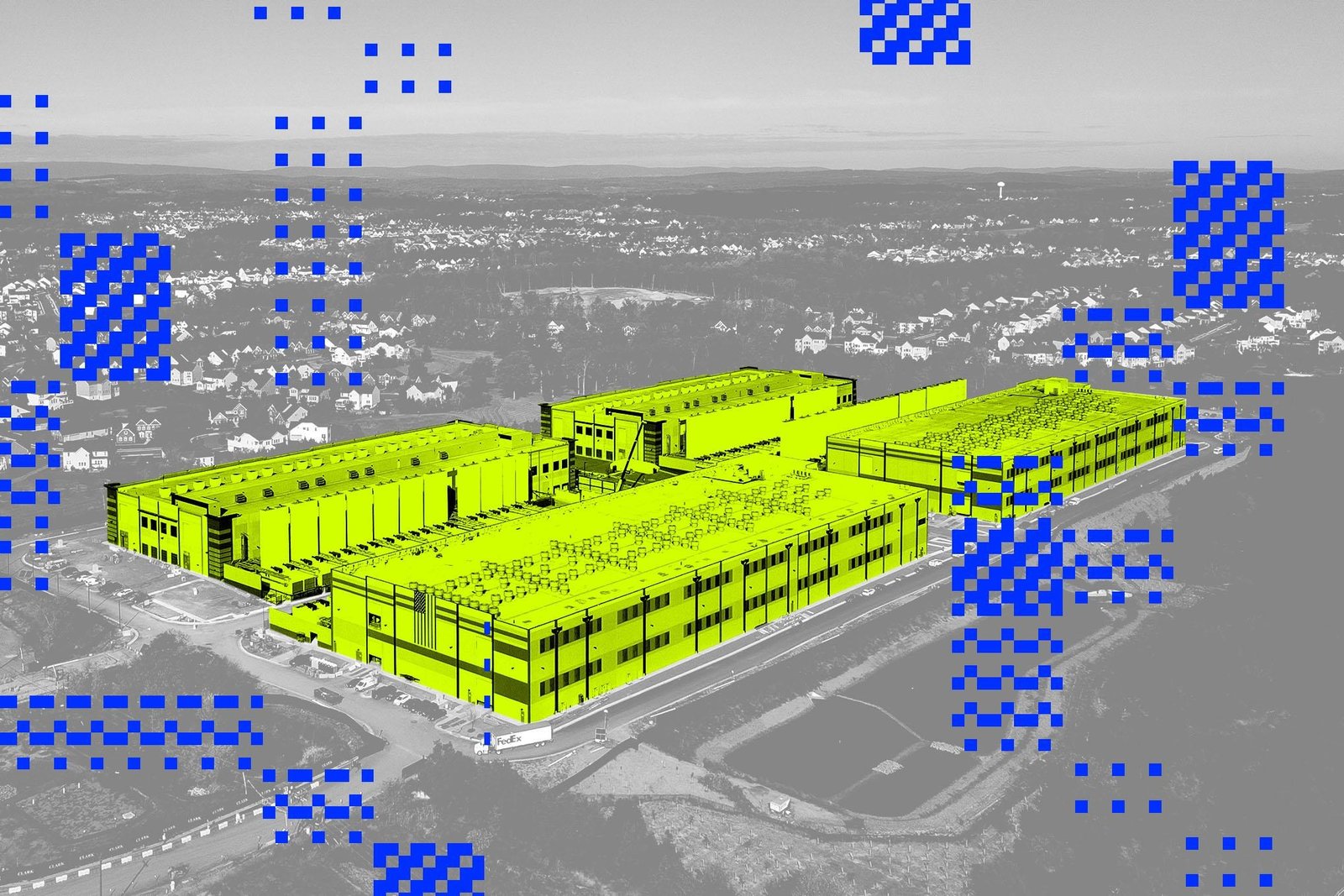 Graphic image of a data center.