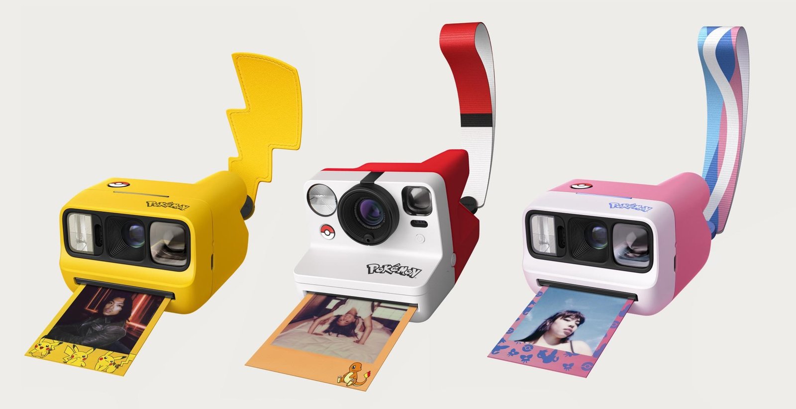 The three limited edition instant cameras part of Polaroid's new Pokémon collection. The three limited edition instant cameras part of Polaroid's new Pokémon collection.