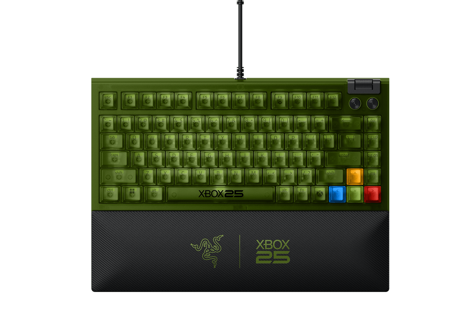 The Xbox 25th anniversary special edition Razer BlackWidow keyboard The Xbox 25th anniversary special edition Razer BlackWidow keyboard