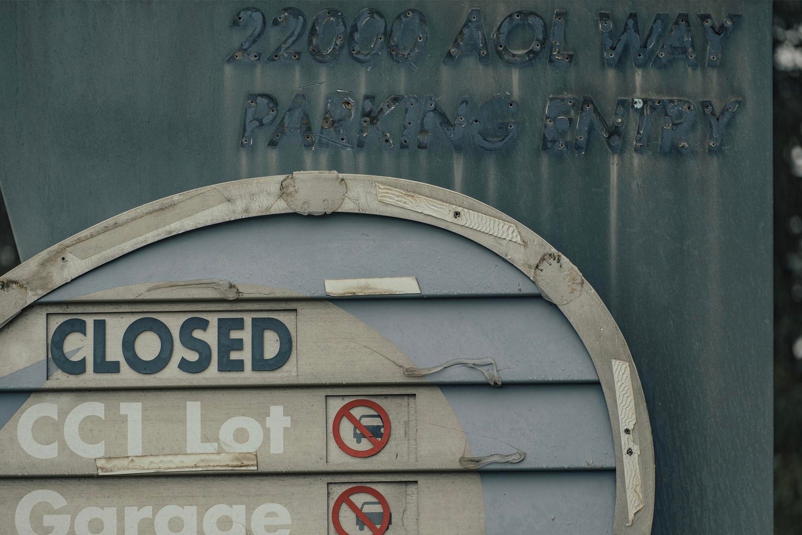 A dilapidated sign on AOL Way showing the site of the company’s first data center in Loudoun County. A dilapidated sign on AOL Way showing the site of the company’s first data center in Loudoun County.