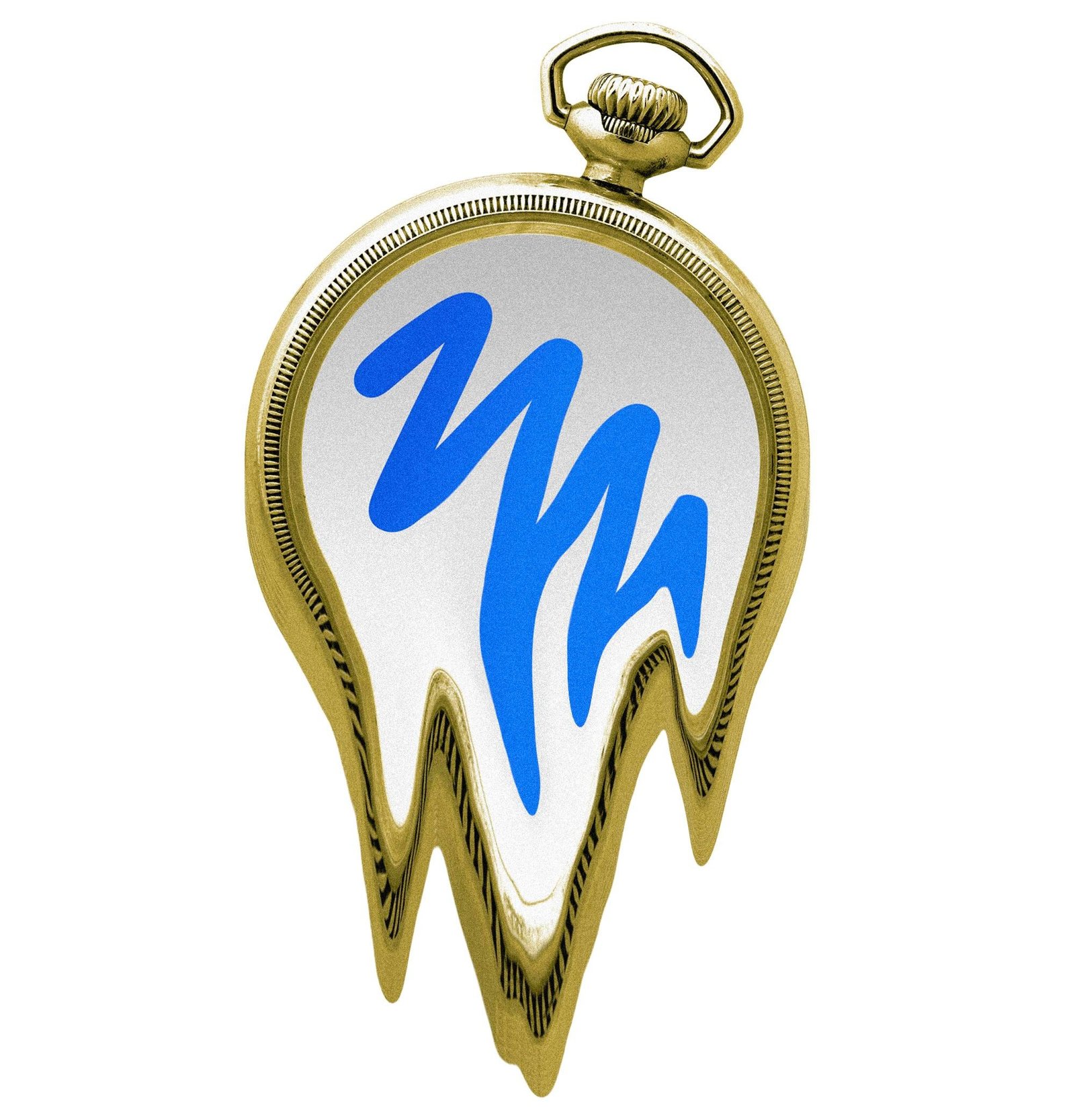 A melting stopwatch with the Muse logo. A melting stopwatch with the Muse logo.