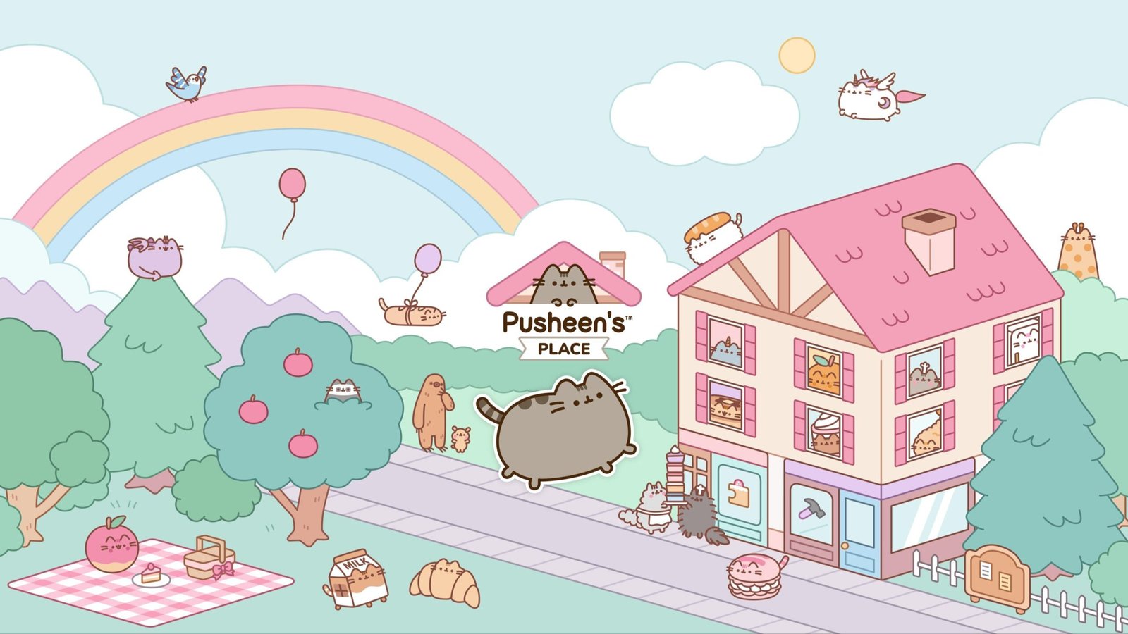 A graphic of Pusheen’s Place