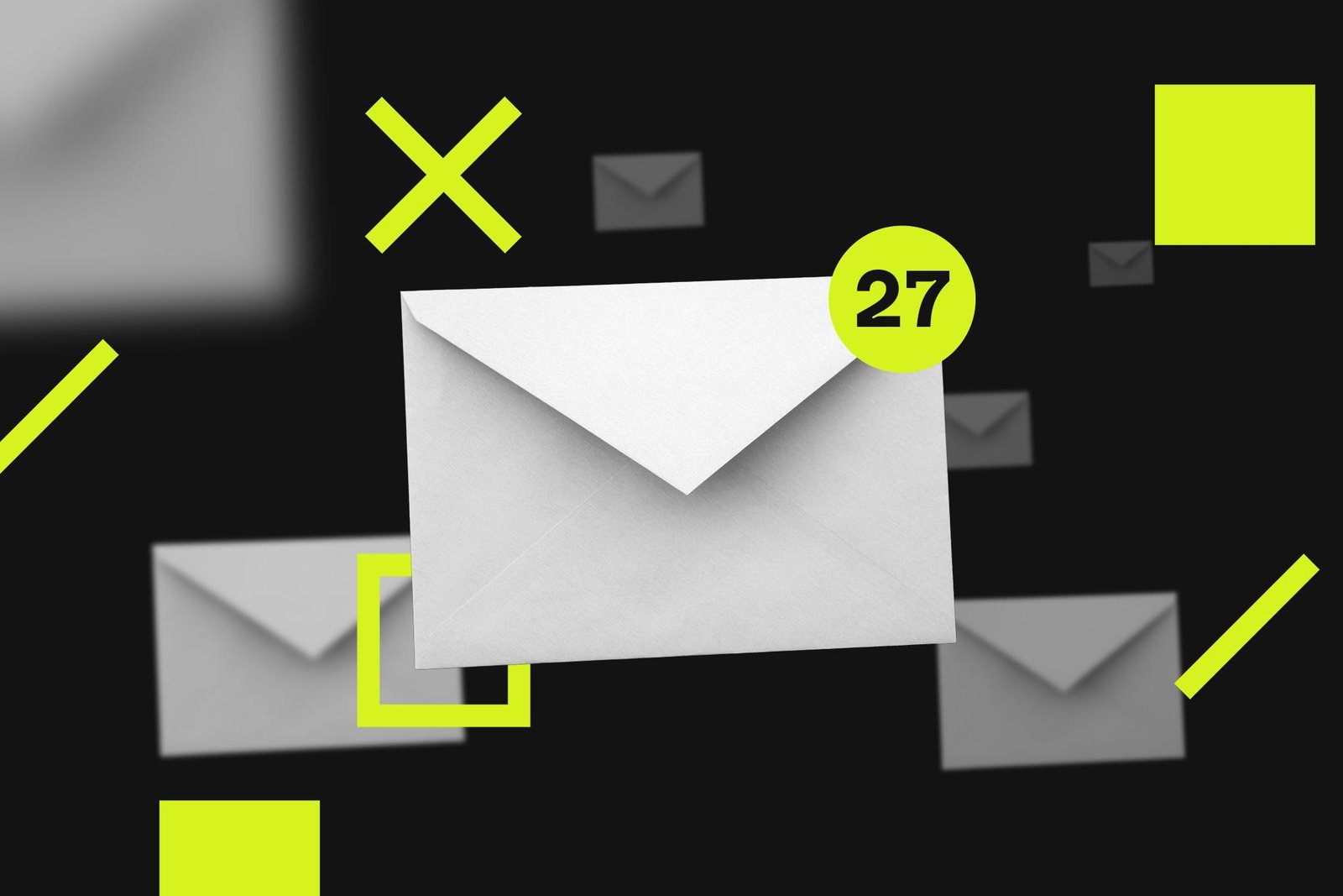 A photo illustration of an email logo.