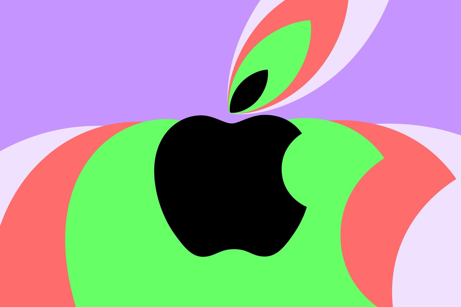 Art depicting Apple logo