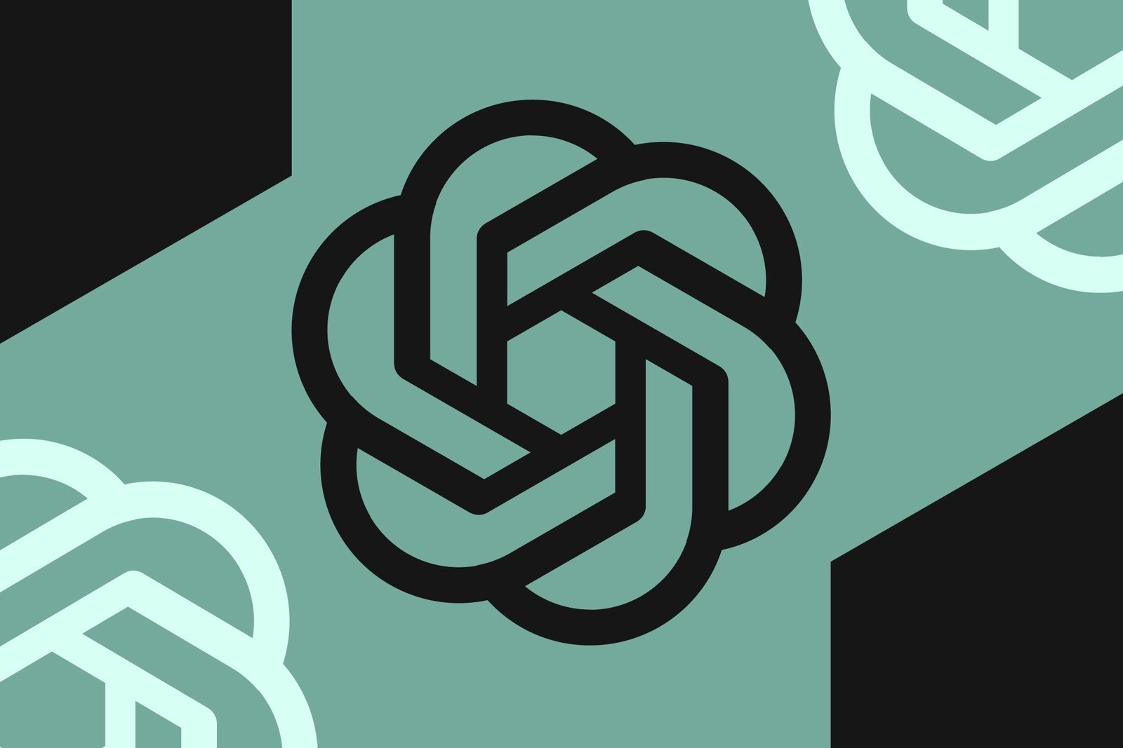 Vector illustration of the Open AI logo.