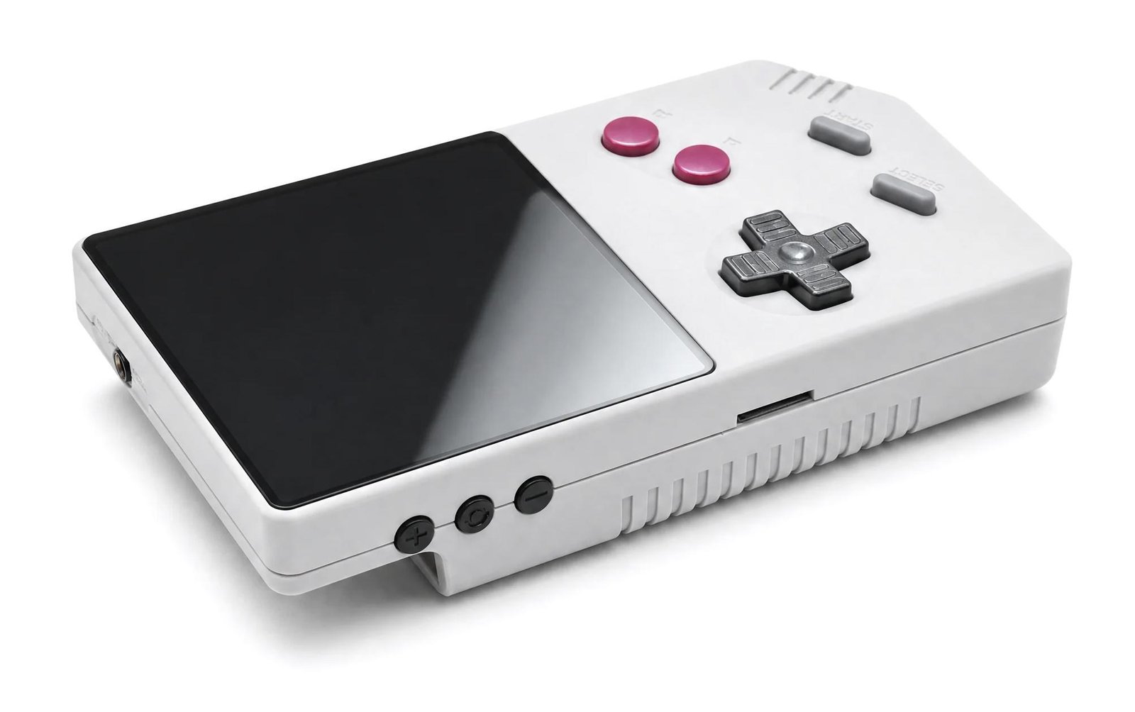 The FunnyPlaying FPGB Mini handheld shown from an angle.