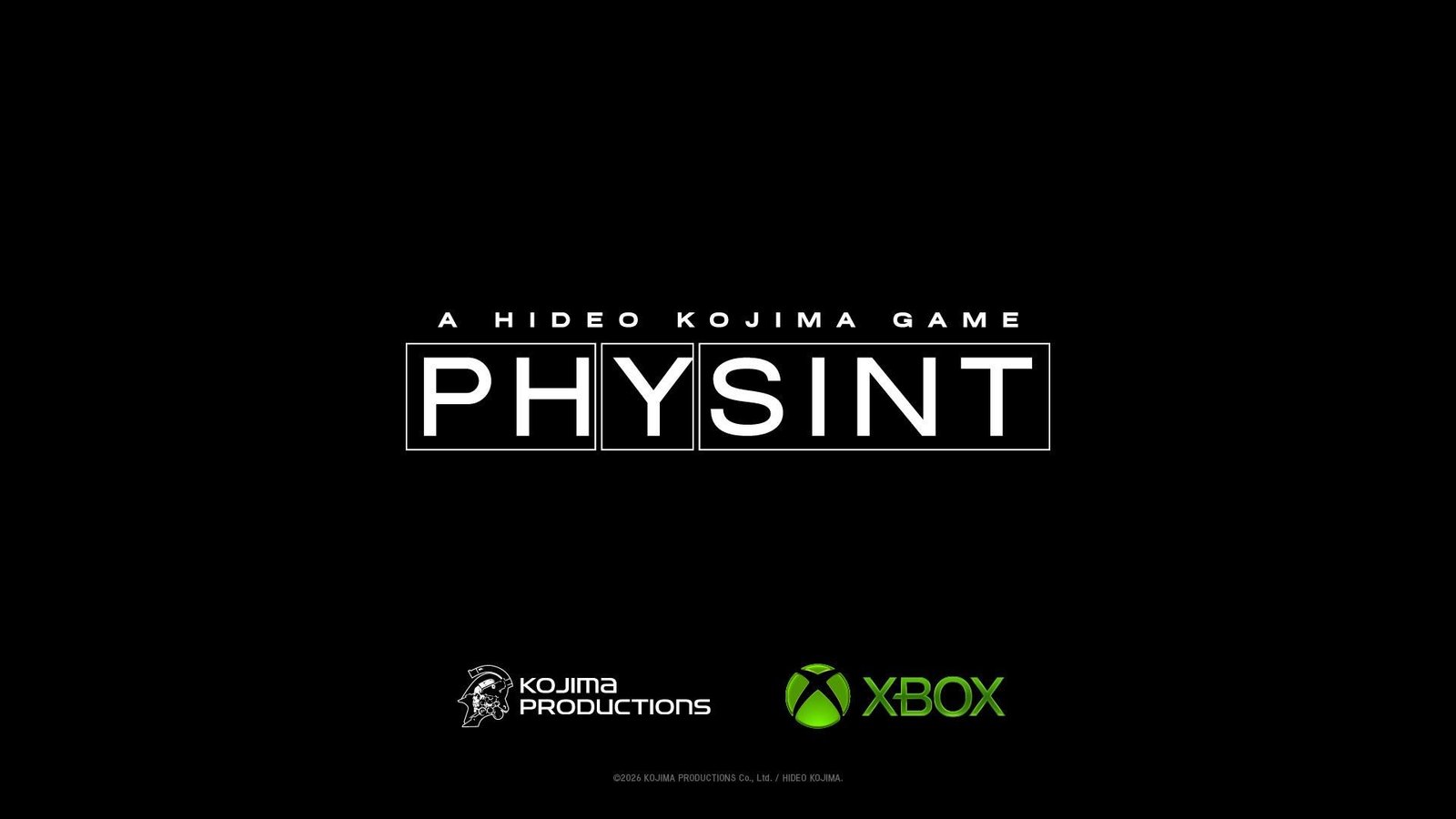 Promo image for Kojima Productions game Physint, published by Xbox