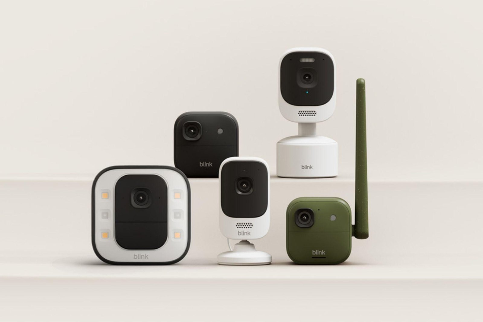 Five new Blink security cameras.