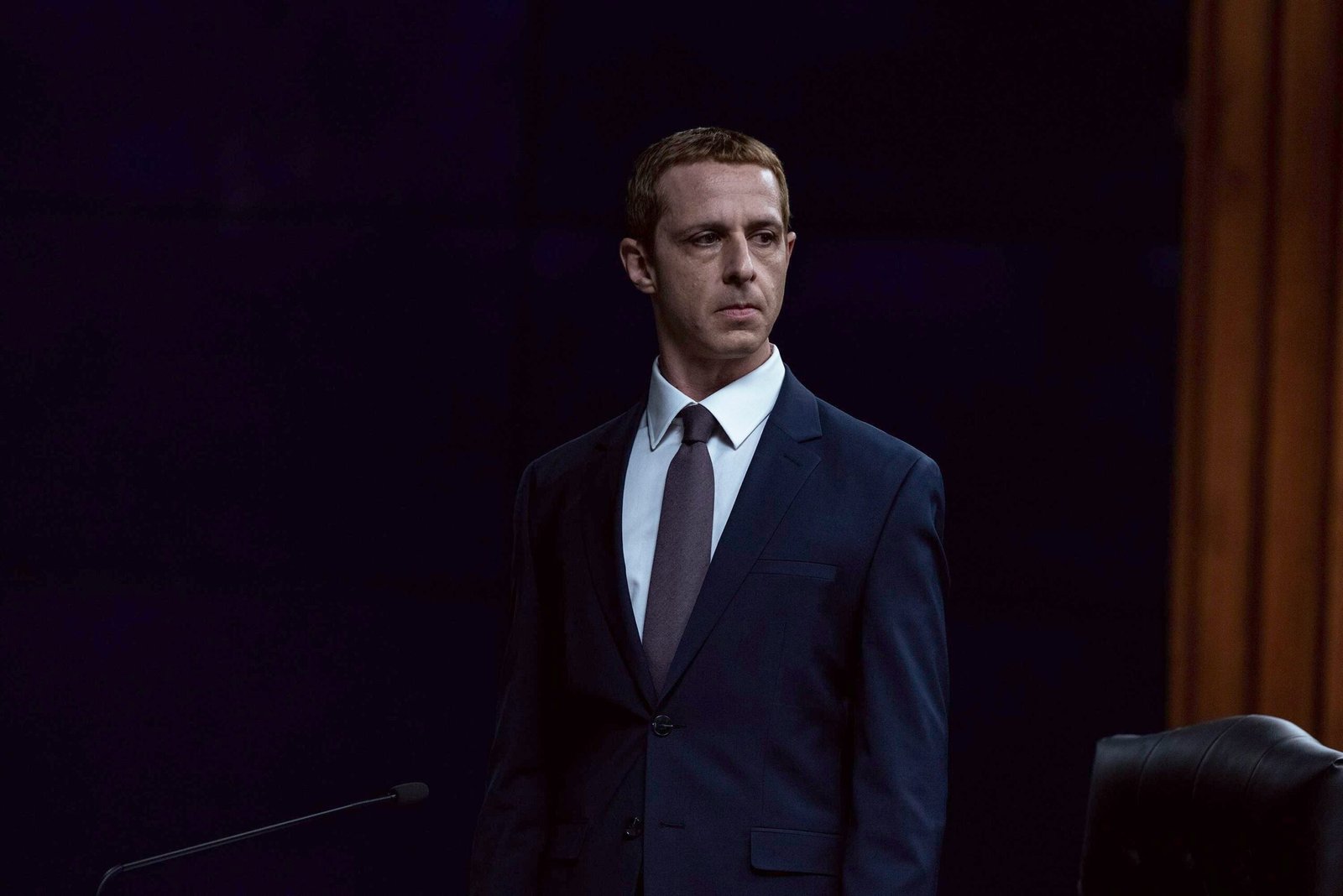Jeremy Strong as Mark Zuckerberg.