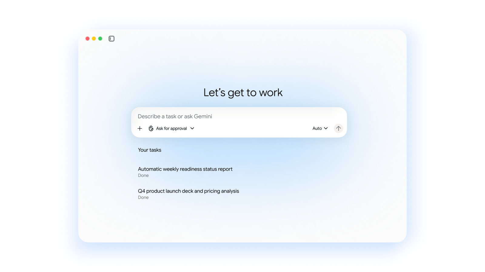 Gemini agent interface