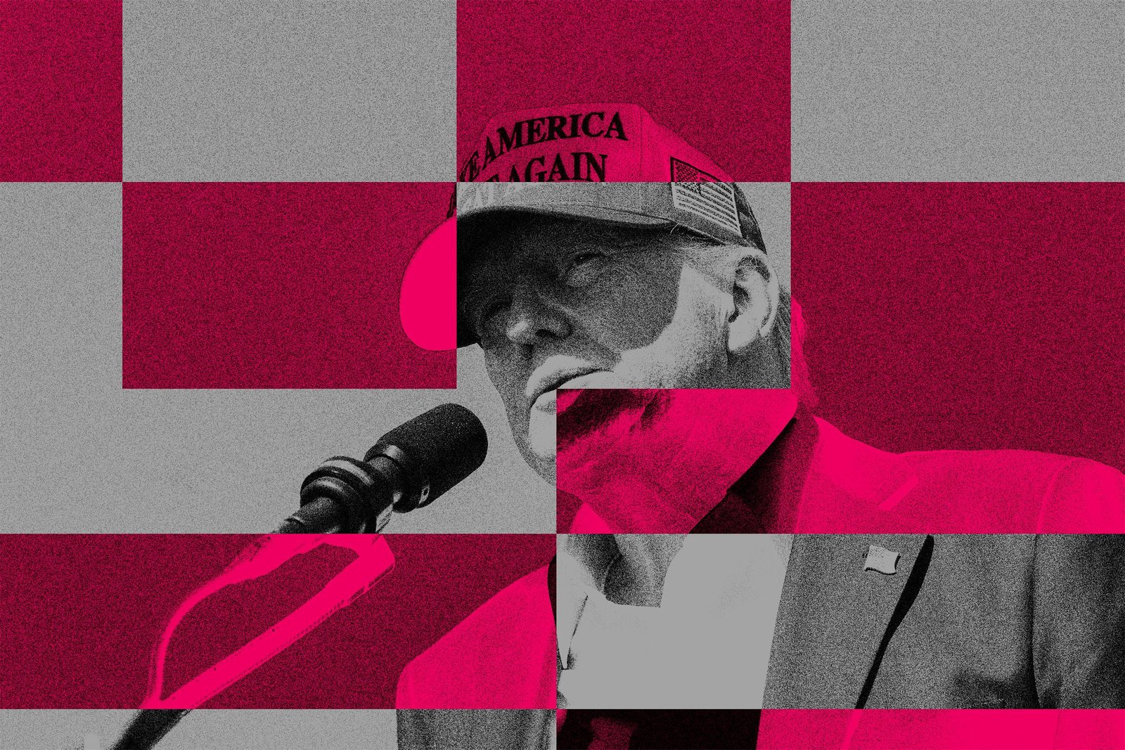President Donald Trump wearing a Make America Great Again hat