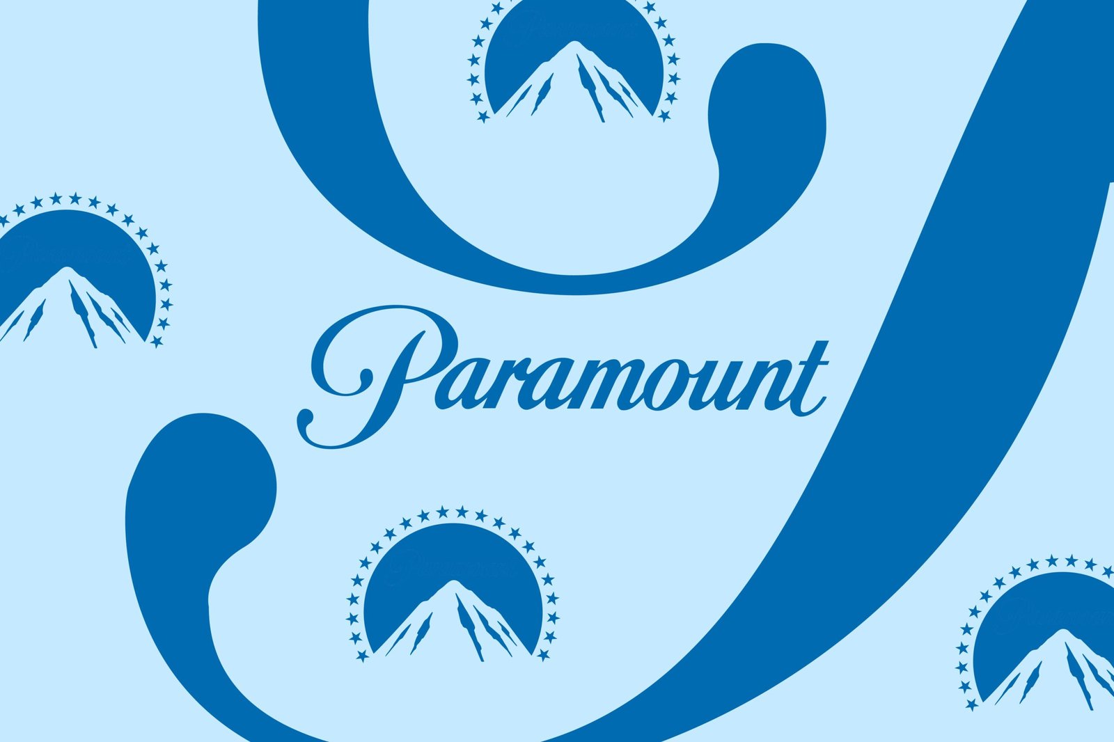 Paramount logo on a blue background.