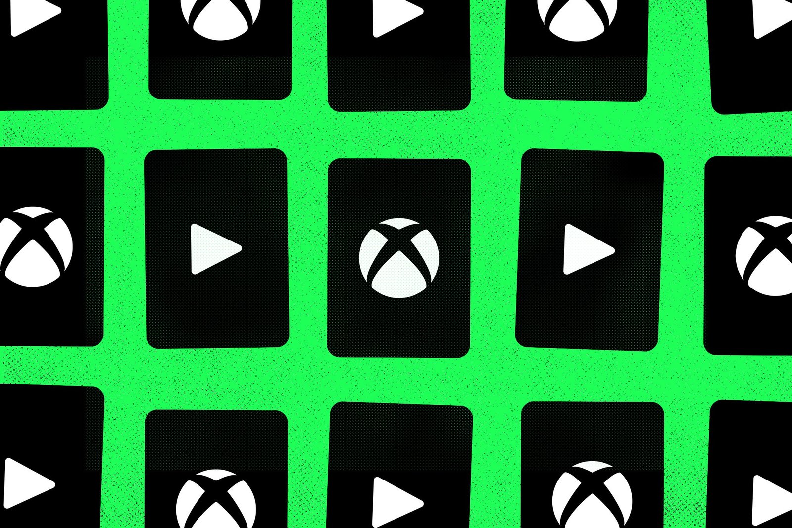 Illustration of Xbox and play logos