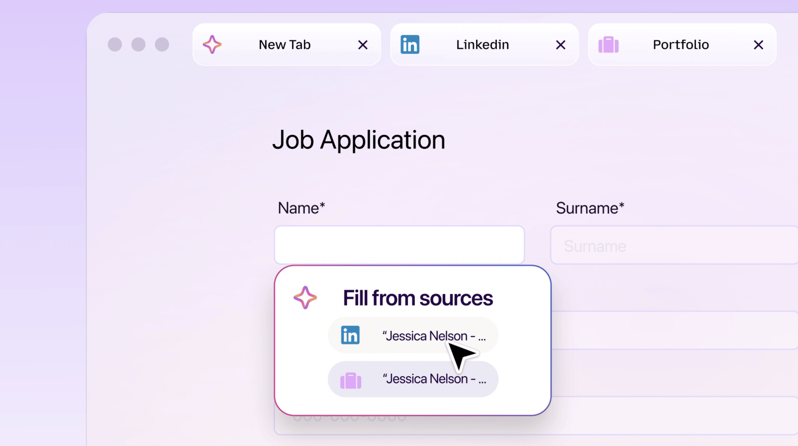 An image of AI form filling within Firefox’s Smart Window