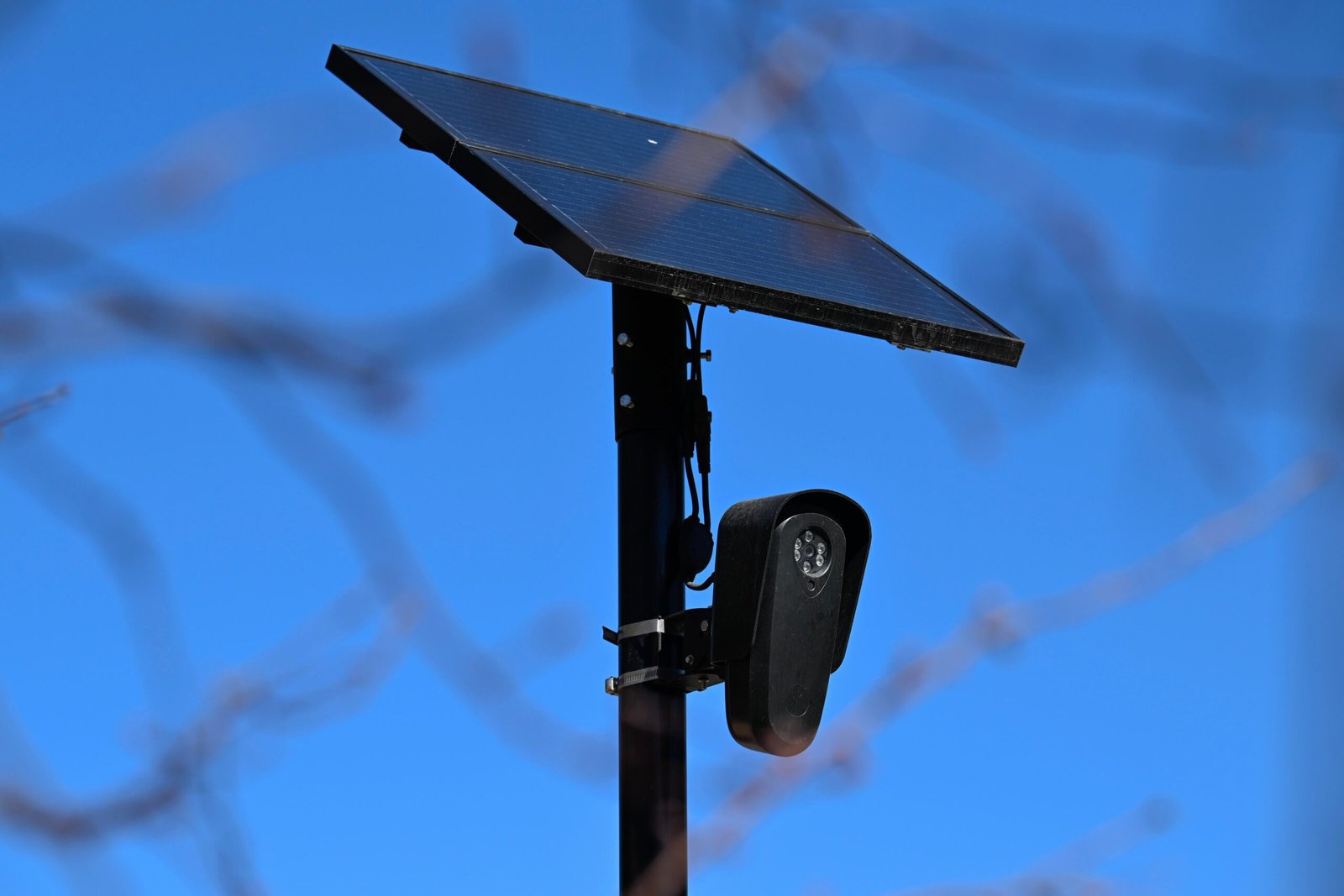 BOULDER, CO - MARCH 5:A Flock Safety license plate recognition camera is seen near the intersection of Marine Street and Arapahoe Avenue in Boulder on Thursday, March 5, 2026. (Photo by Matthew Jonas/MediaNews Group/Boulder Daily Camera via Getty Images)