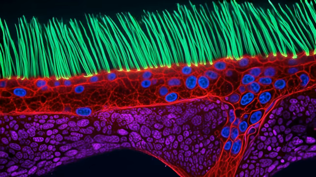 A still from Dr. Ning Xu’s disqualified video for Nikon’s 2026 Small World in Motion contest